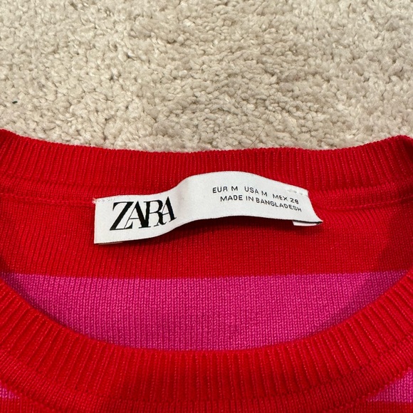 Red and pink stripes Zara long sleeve - Picture 4 of 5
